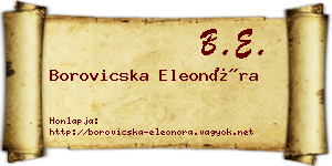 Borovicska Eleonóra névjegykártya